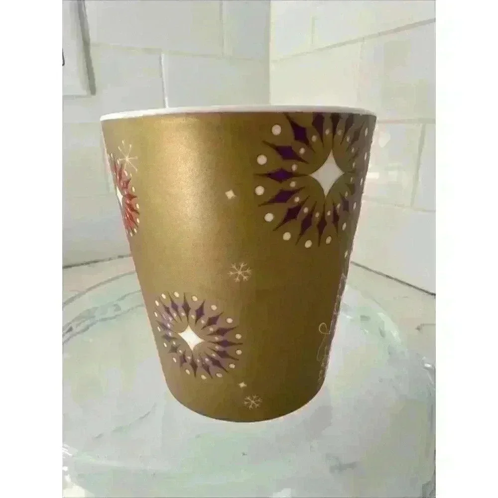 2006 Starbucks NOEL Gold Christmas Holiday Coffee Mug 14 oz